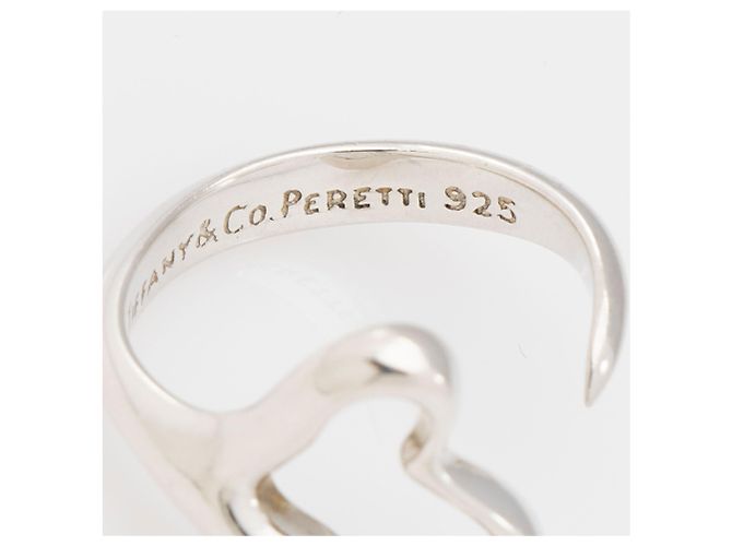 Anello Elsa Peretti in argento sterling con cuore aperto Tiffany & Co. - Misura 7 Metallico - vista 5