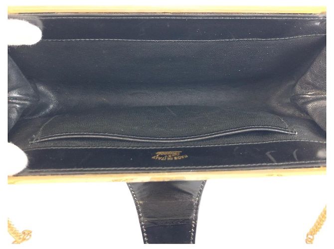 Borsa a tracolla Gucci in pelle con catena Nero - vista 10