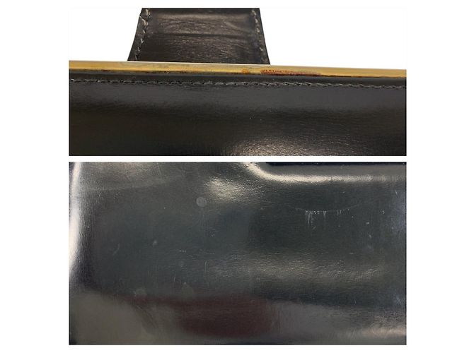 Borsa a tracolla Gucci in pelle con catena Nero - vista 5