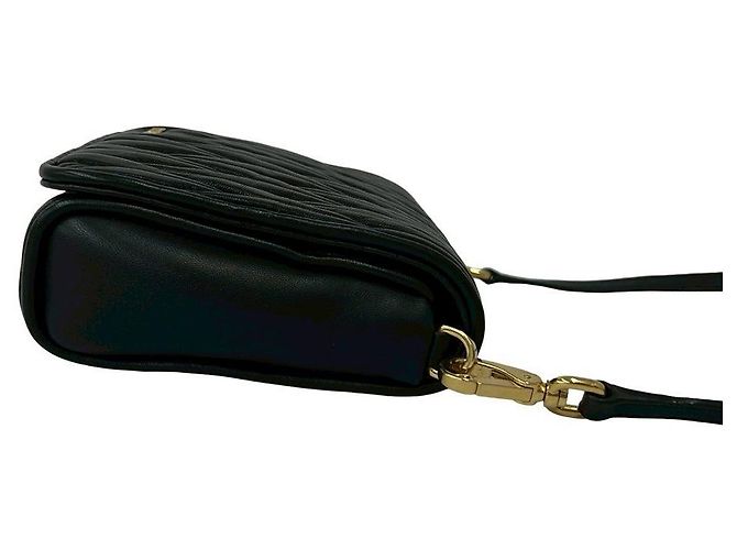 Mini borsa a tracolla in pelle matelassé Miu Miu Nero - vista 7