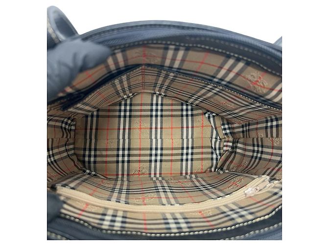 Bolsa Tote de couro Burberry Preto - vista 10
