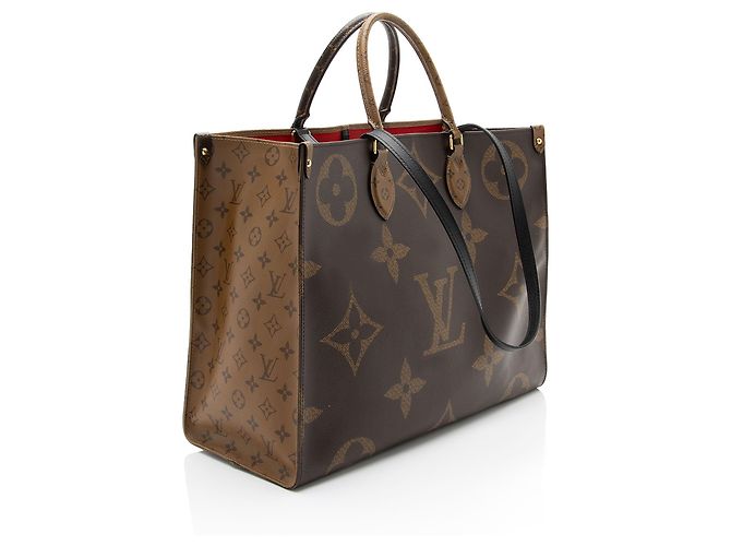 Louis Vuitton Onthego GM Tote aus Giant Monogram Canvas Braun - Ansicht 2