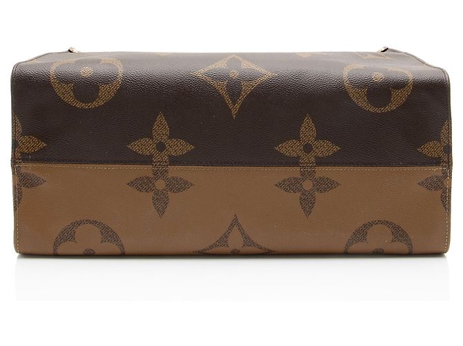 Louis Vuitton Onthego GM Tote aus Giant Monogram Canvas Braun - Ansicht 4