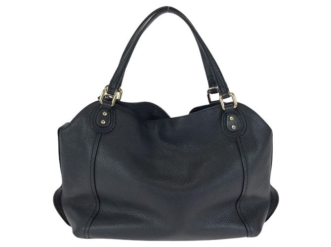 COACH Edie Leather 2way Bag Black - view 2