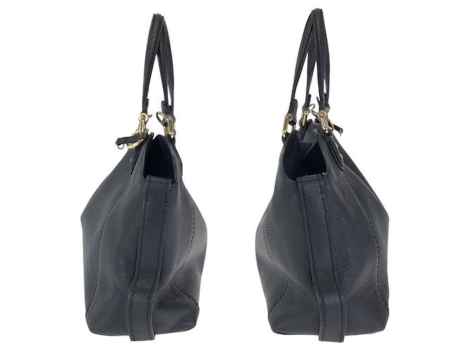 COACH Edie Leather 2way Bag Black - view 8