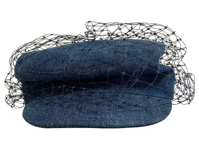 Basco in denim Christian Dior Dioramour Blu - vista 2