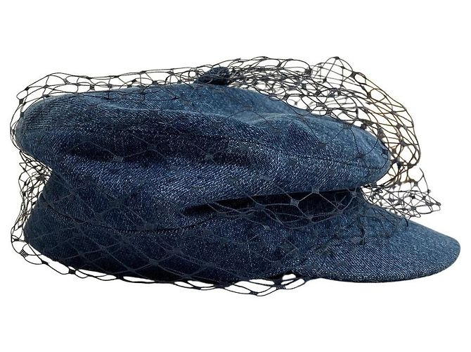 Basco in denim Christian Dior Dioramour Blu - vista 3