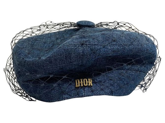 Basco in denim Christian Dior Dioramour Blu - vista 4