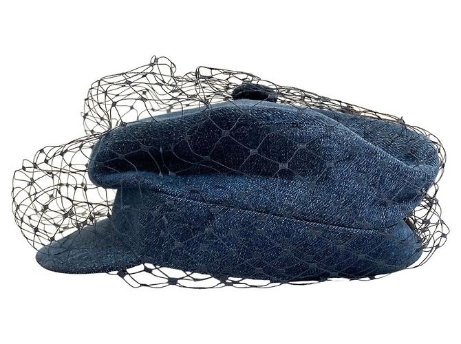 Basco in denim Christian Dior Dioramour Blu - vista 5