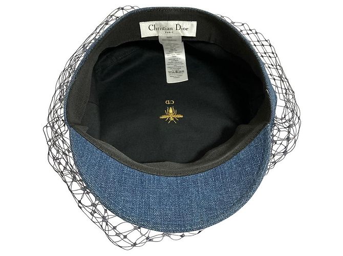 Basco in denim Christian Dior Dioramour Blu - vista 7