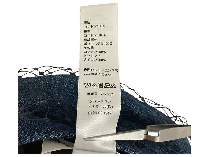 Basco in denim Christian Dior Dioramour Blu - vista 9