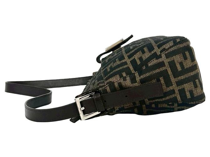 Fendi Zucca Canvas Leder Schultertasche Braun - Ansicht 6