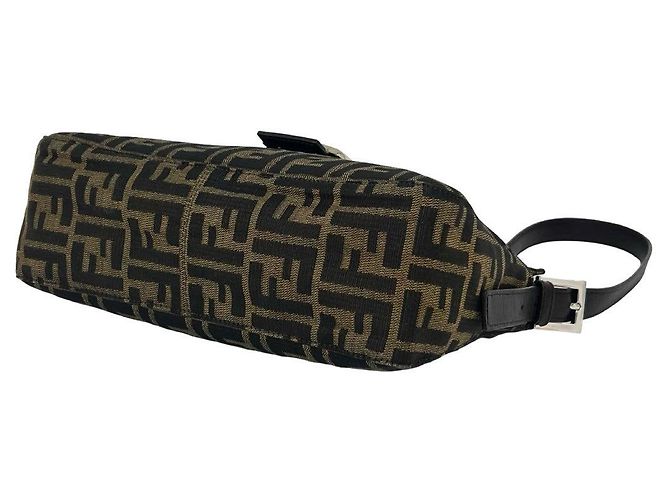 Fendi Zucca Canvas Leder Schultertasche Braun - Ansicht 9