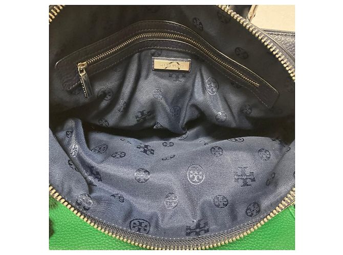 Borsa a tracolla 2way in pelle martellata Tory Burch Blu - vista 10