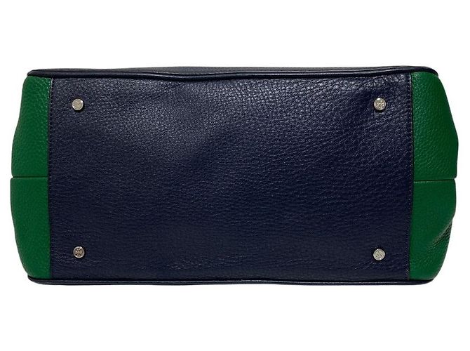 Borsa a tracolla 2way in pelle martellata Tory Burch Blu - vista 4