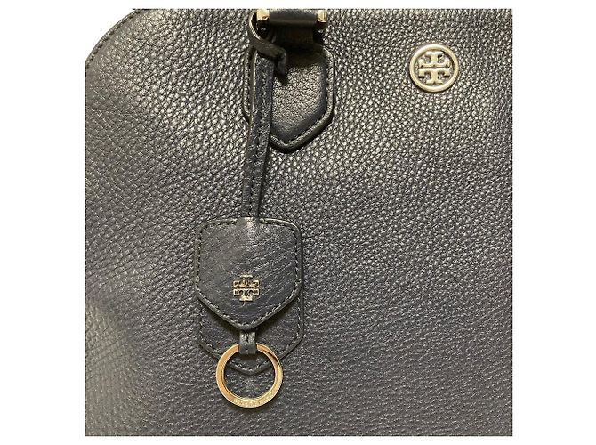 Borsa a tracolla 2way in pelle martellata Tory Burch Blu - vista 6