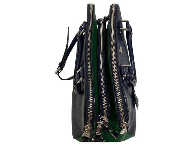 Borsa a tracolla 2way in pelle martellata Tory Burch Blu - vista 7