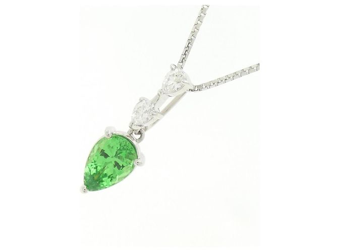 Collana Tasaki Garnet Diamond Au750 Argento Metallico - vista 3