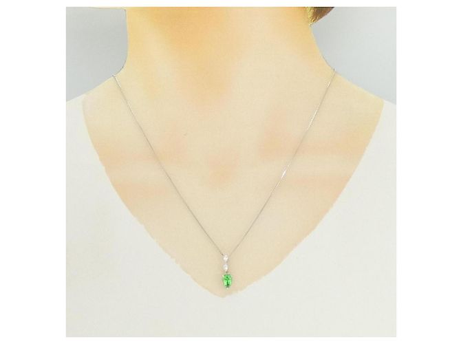 Collana Tasaki Garnet Diamond Au750 Argento Metallico - vista 6