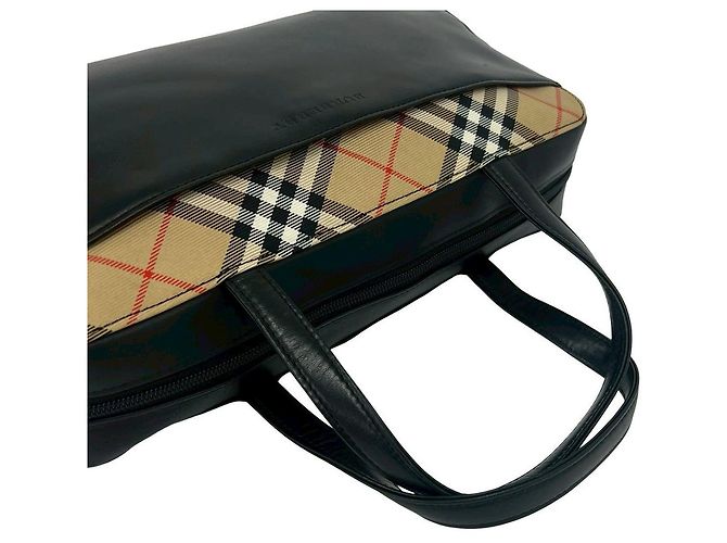Burberry Leder-Tote-Bag Schwarz - Ansicht 5