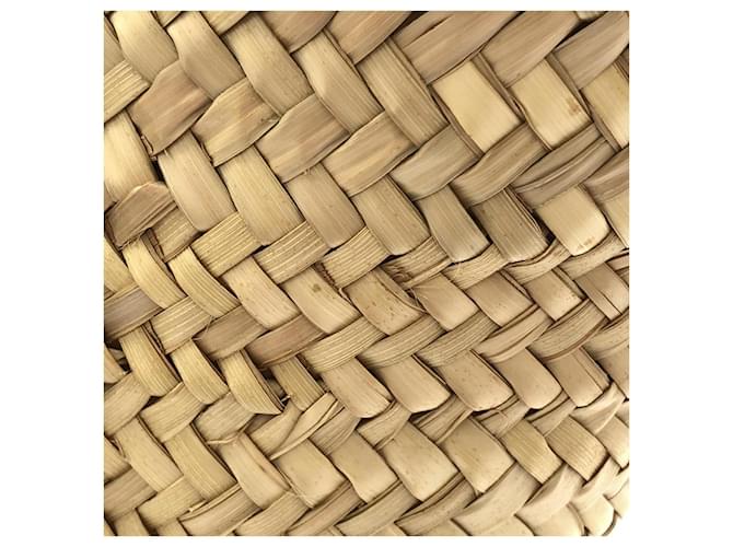 Chloé Borsa Marcie Medium Basket in Raffia e Vitello Chloe Marrone - vista 5