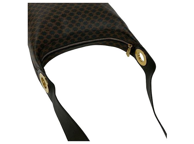 Céline Borsa a tracolla Celine Macadam Blazon in PVC e pelle Marrone - vista 5