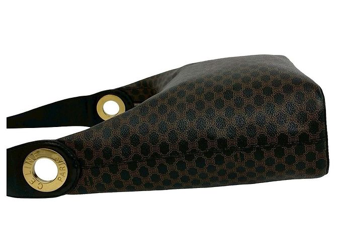 Céline Borsa a tracolla Celine Macadam Blazon in PVC e pelle Marrone - vista 6