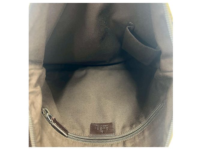 Bolso de hombro Gucci GG Canvas y cuero Castaño Beige - vista 10