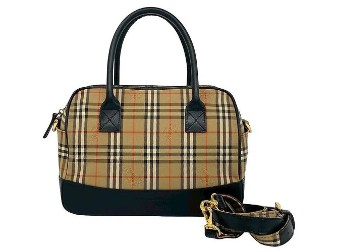 Burberry Mini 2way Schultertasche aus Canvas und Leder Braun Beige - Ansicht 2
