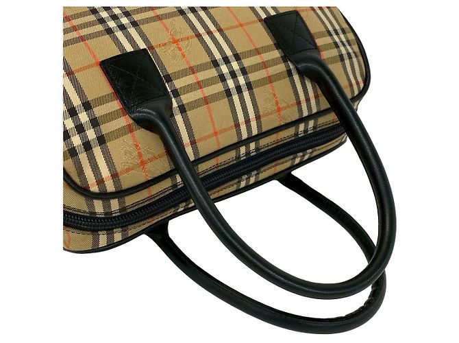 Burberry Mini 2way Schultertasche aus Canvas und Leder Braun Beige - Ansicht 5