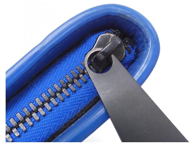 Borsa Second in pelle di vitello Bottega Veneta Blu - vista 4