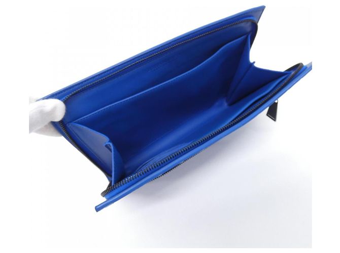 Borsa Second in pelle di vitello Bottega Veneta Blu - vista 8