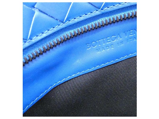Borsa Second in pelle di vitello Bottega Veneta Blu - vista 9