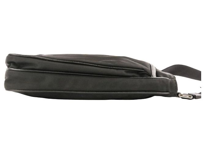 Prada Re-Nylon Schultertasche aus Saffiano-Leder Schwarz - Ansicht 4