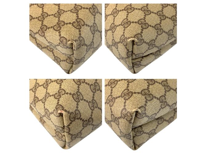Borsa tote a tracolla Gucci GG Supreme Marrone Beige - vista 4