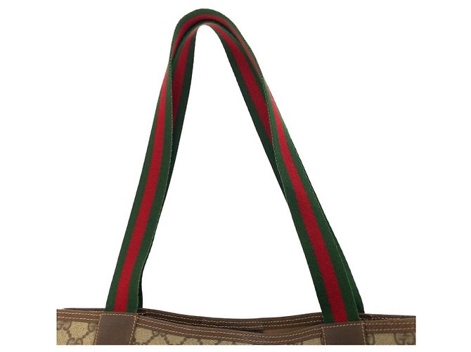Borsa tote a tracolla Gucci GG Supreme Marrone Beige - vista 8