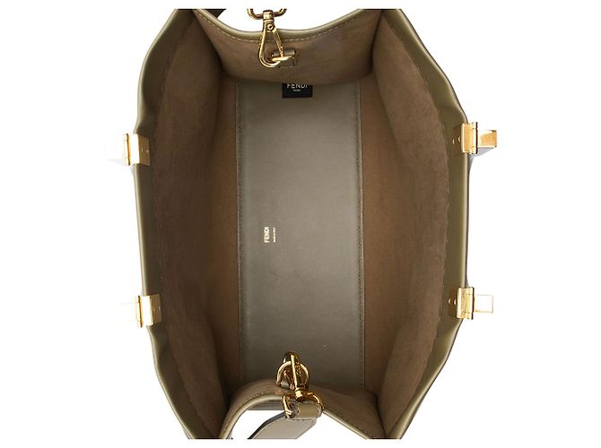 Fendi Leather Sunshine Medium Shopper Tote Tasche Grün - Ansicht 7