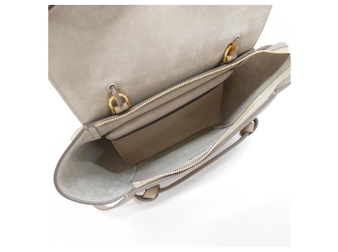 Belt Bag Céline Borsa a mano micro in pelle di vitello Celine Belt Marrone Beige - vista 6