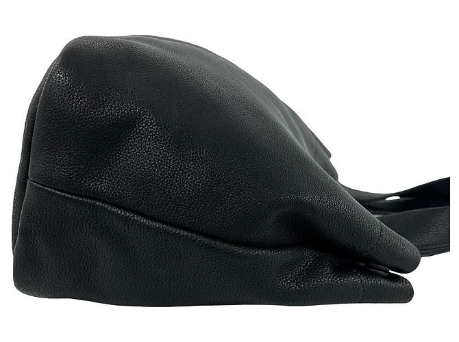 Borsa a mano in pelle Vitello Daino Prada Nero - vista 7