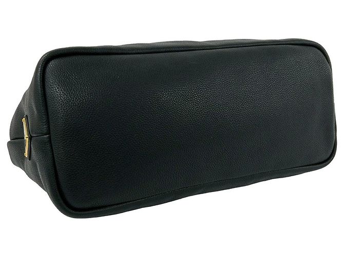 Borsa a mano in pelle Vitello Daino Prada Nero - vista 8
