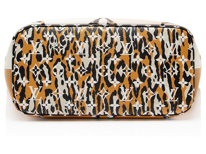 Louis Vuitton Edición Limitada Giant Monogram Canvas Jungle Neverfull MM Tote Negro - vista 4