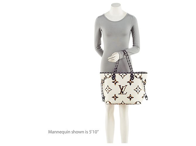 Louis Vuitton Edición Limitada Giant Monogram Canvas Jungle Neverfull MM Tote Negro - vista 5