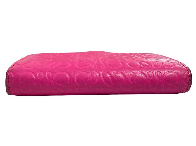 Tarjetero de piel Anagram Loewe Rosa - vista 3