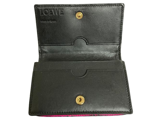 Tarjetero de piel Anagram Loewe Rosa - vista 8