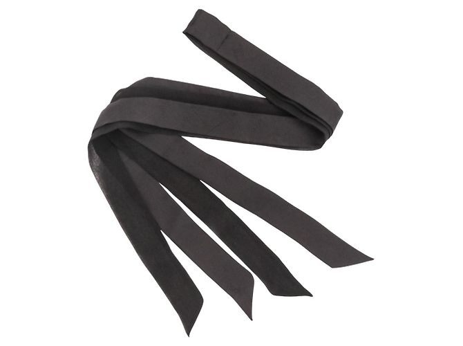 Chanel Seiden-Fliege-Schal Schwarz - Ansicht 5