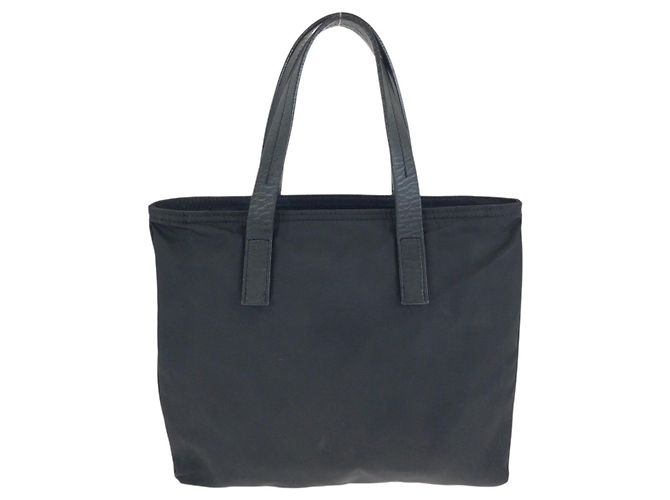 Borsa a mano in Nylon Tessuto e Pelle Prada Nero - vista 2