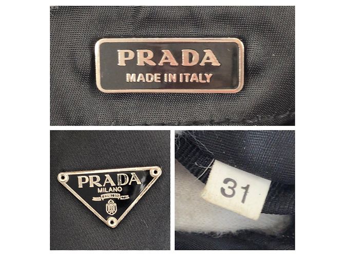 Borsa a mano in Nylon Tessuto e Pelle Prada Nero - vista 4