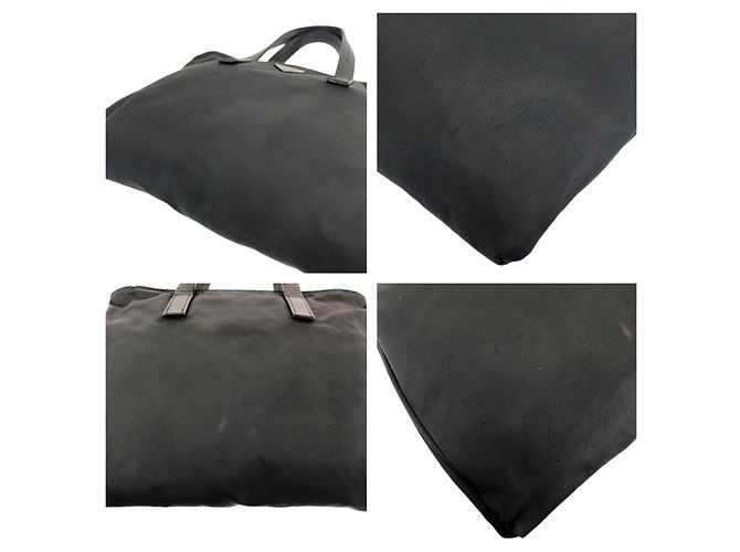 Borsa a mano in Nylon Tessuto e Pelle Prada Nero - vista 5