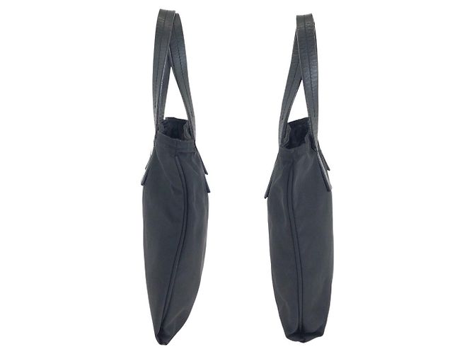 Borsa a mano in Nylon Tessuto e Pelle Prada Nero - vista 8