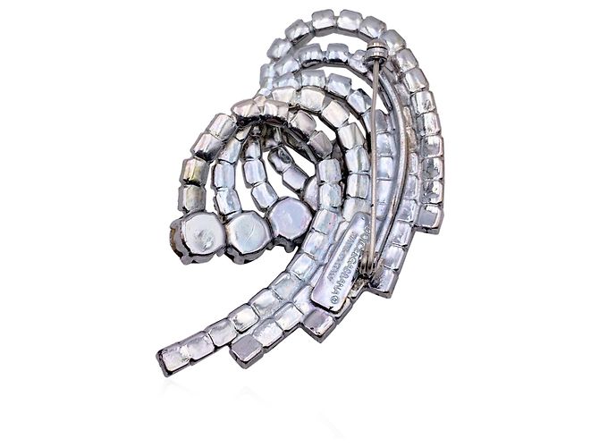 Dolce & Gabbana Metallbrosche mit Kristallen Silber Metallisch - Ansicht 3